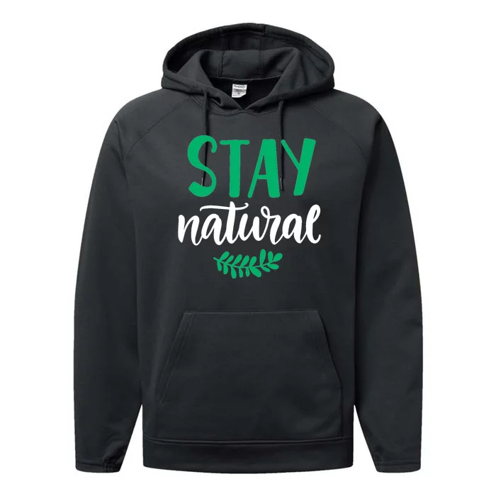 Stay Natural Green Leaf Performance Fleece Hoodie