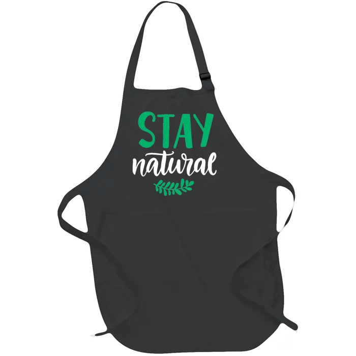 Stay Natural Green Leaf Full-Length Apron With Pocket