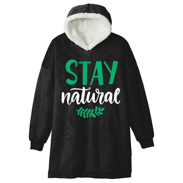 Stay Natural Green Leaf Hooded Wearable Blanket