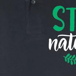 Stay Natural Green Leaf Softstyle Adult Sport Polo