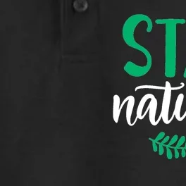 Stay Natural Green Leaf Dry Zone Grid Performance Polo