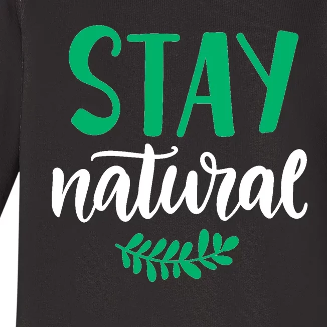 Stay Natural Green Leaf Baby Long Sleeve Bodysuit