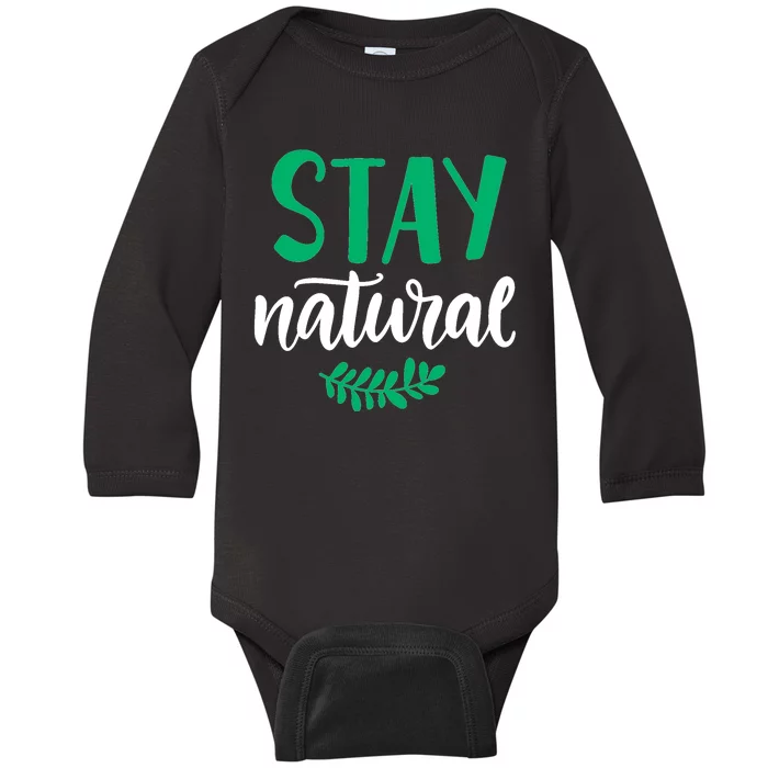 Stay Natural Green Leaf Baby Long Sleeve Bodysuit