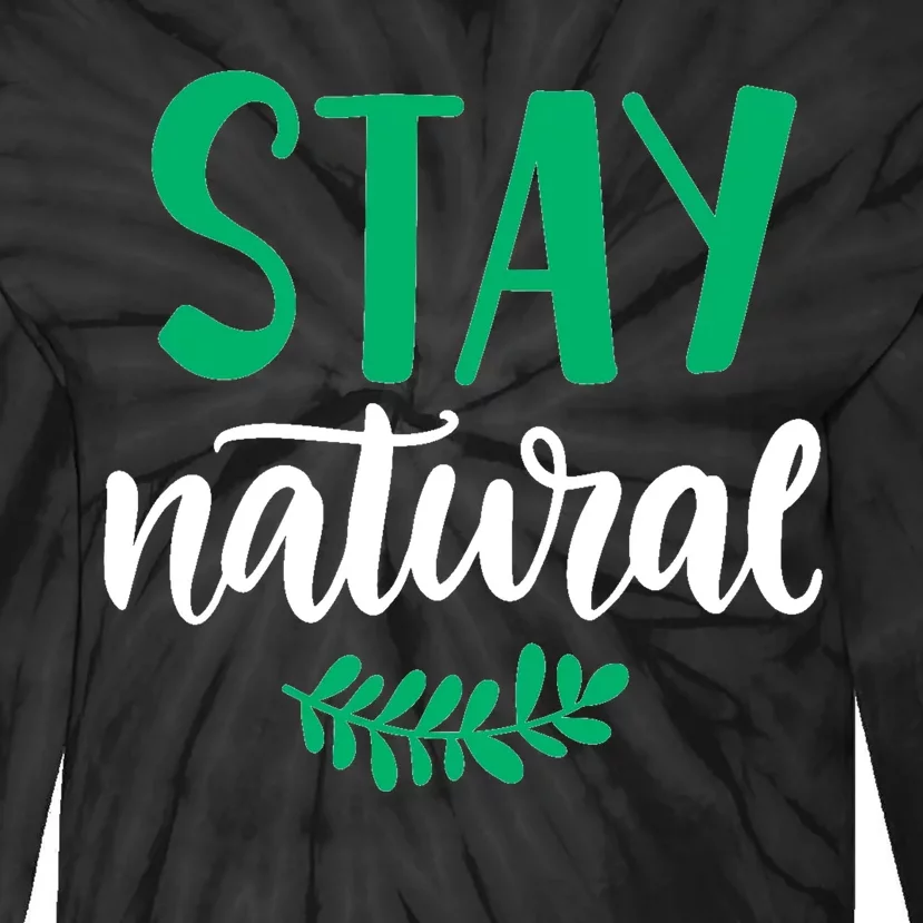 Stay Natural Green Leaf Tie-Dye Long Sleeve Shirt