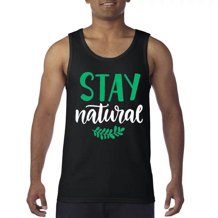 Stay Natural Green Leaf Tank Top