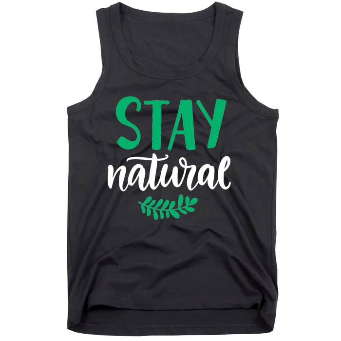 Stay Natural Green Leaf Tank Top