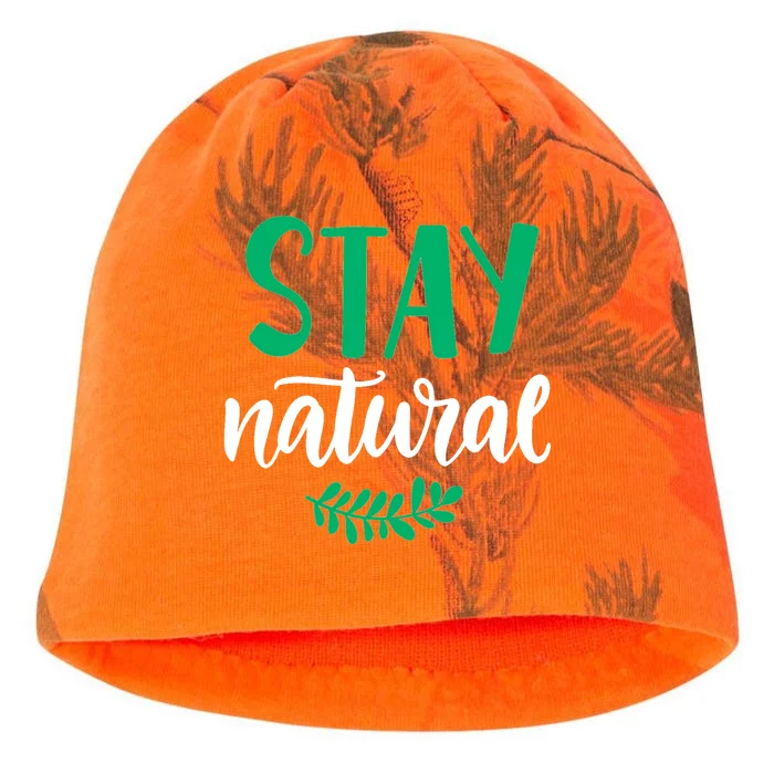 Stay Natural Green Leaf Kati - Camo Knit Beanie