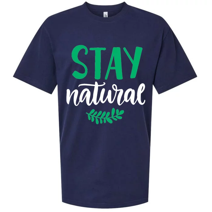 Stay Natural Green Leaf Sueded Cloud Jersey T-Shirt