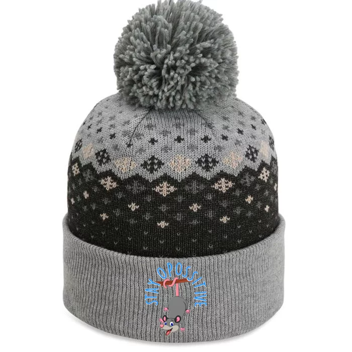 Stay Opossitive The Baniff Cuffed Pom Beanie