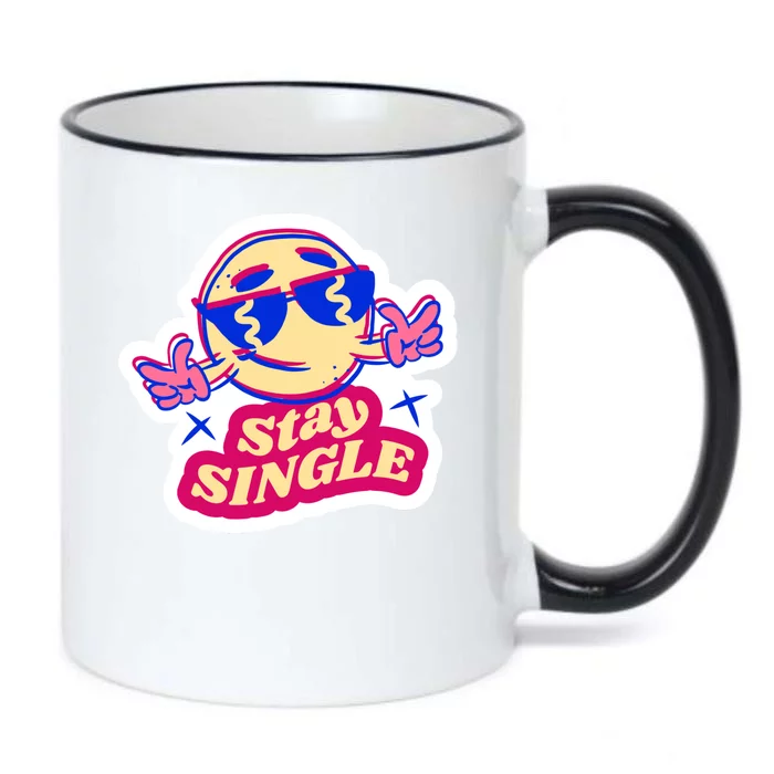 Stay Single Smiley Black Color Changing Mug