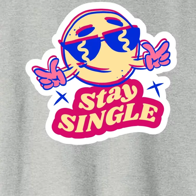 Stay Single Smiley Women's Crop Top Tee