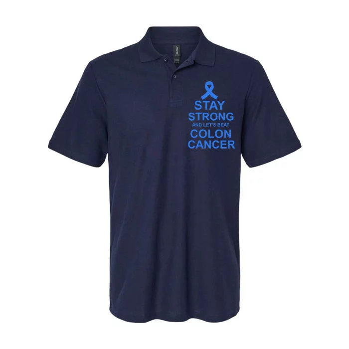 Stay Strong And Let's Beat Colon Cancer Softstyle Adult Sport Polo