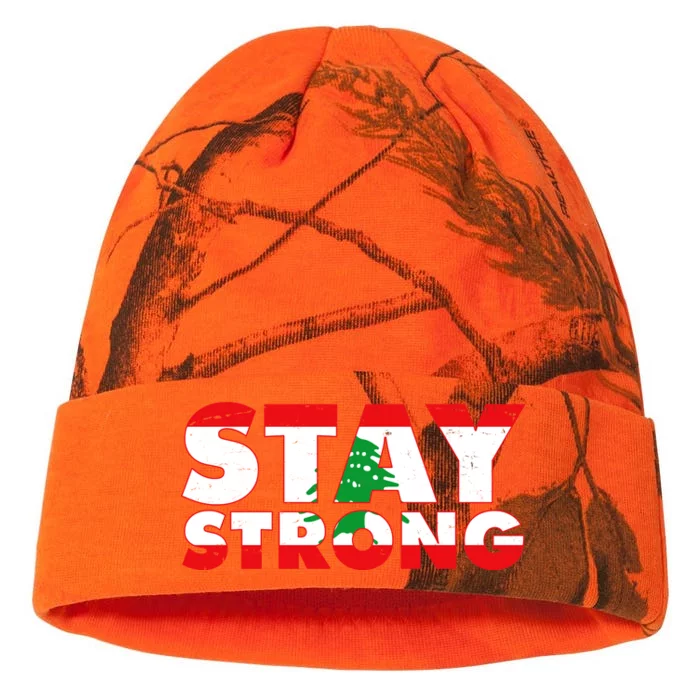 Stay Strong Lebanon Beirut Support Kati - 12in Camo Beanie