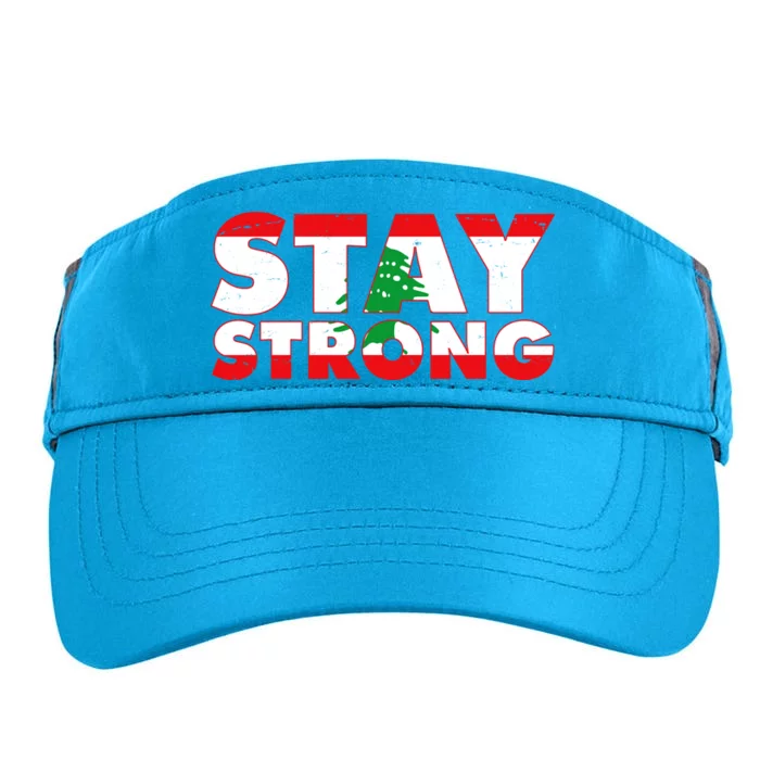 Stay Strong Lebanon Beirut Support Adult Drive Performance Visor