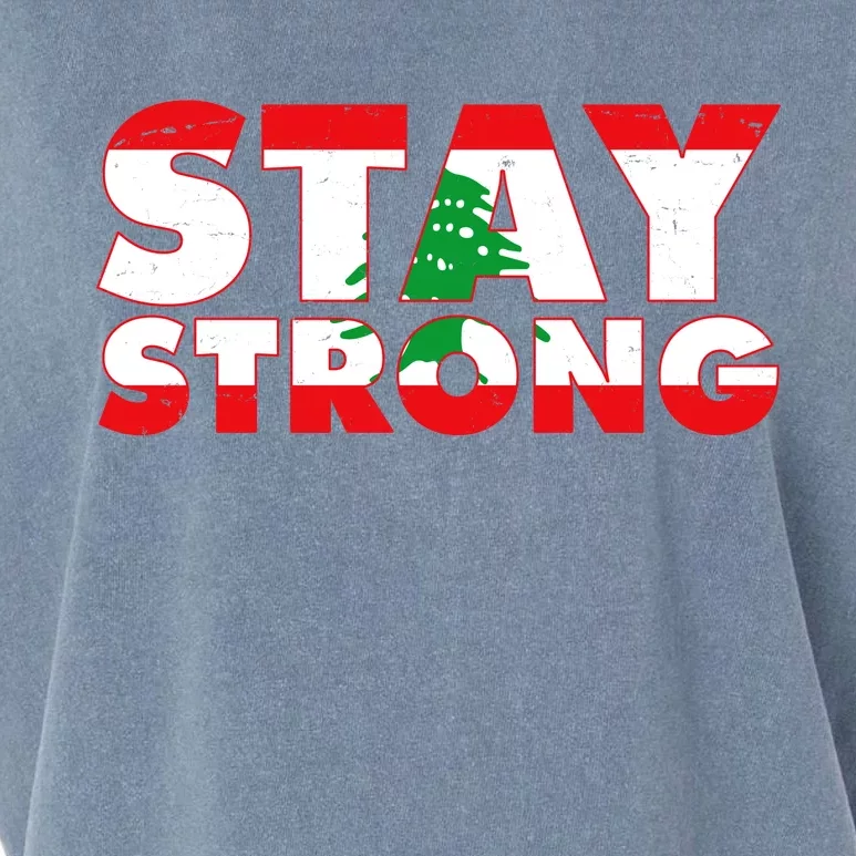 Stay Strong Lebanon Beirut Support Garment-Dyed Women's Muscle Tee