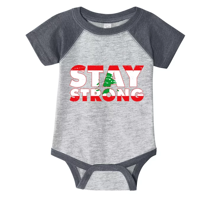 Stay Strong Lebanon Beirut Support Infant Baby Jersey Bodysuit