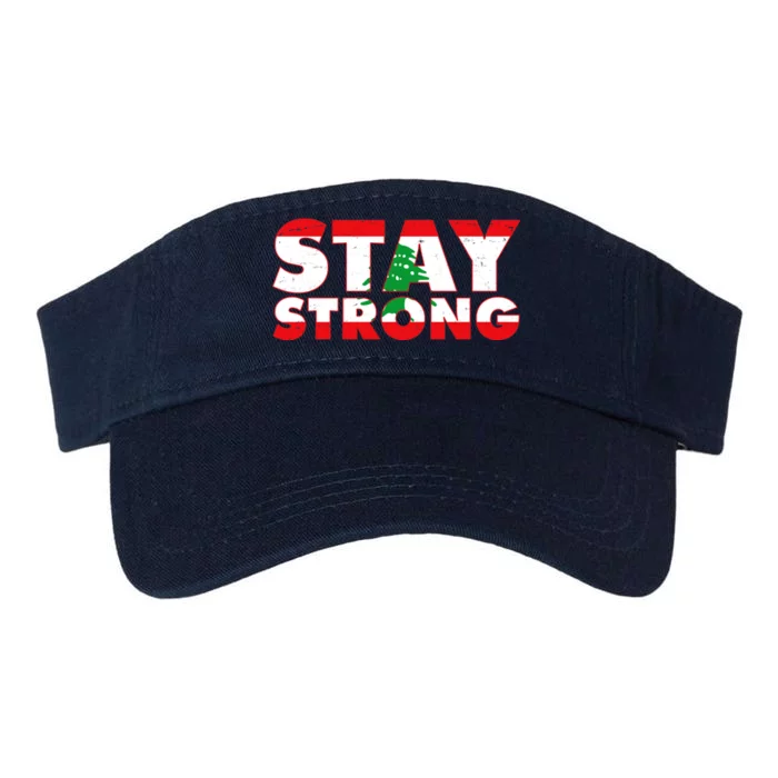 Stay Strong Lebanon Beirut Support Valucap Bio-Washed Visor