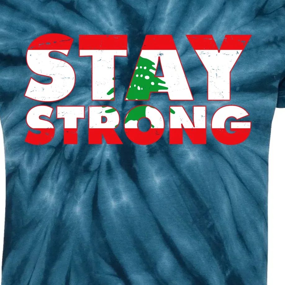 Stay Strong Lebanon Beirut Support Kids Tie-Dye T-Shirt