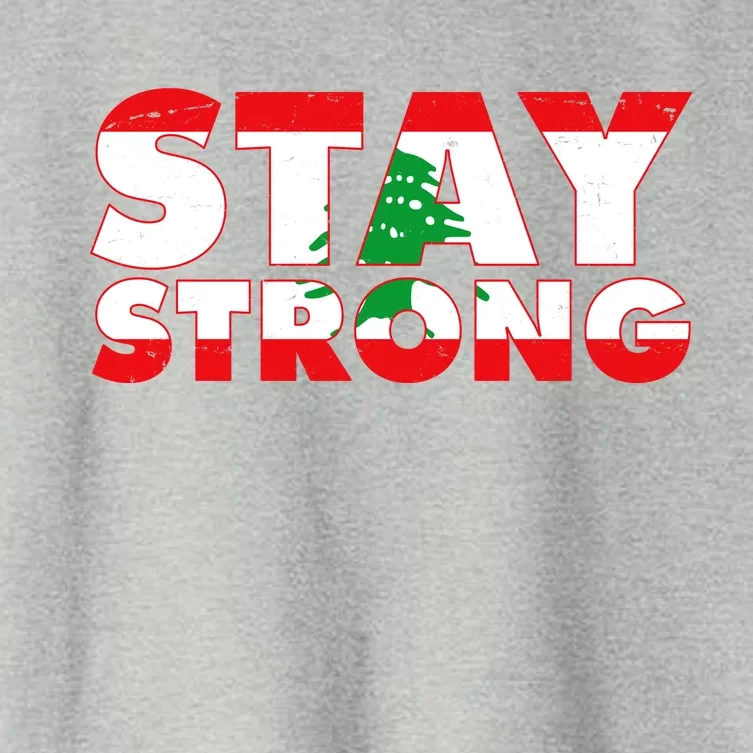 Stay Strong Lebanon Beirut Support Women's Crop Top Tee