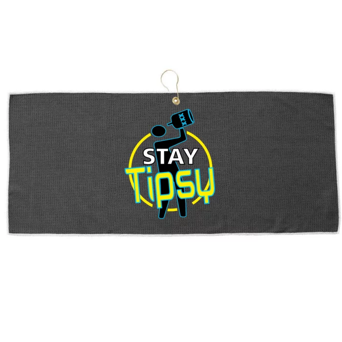 Stay Tipsy Large Microfiber Waffle Golf Towel