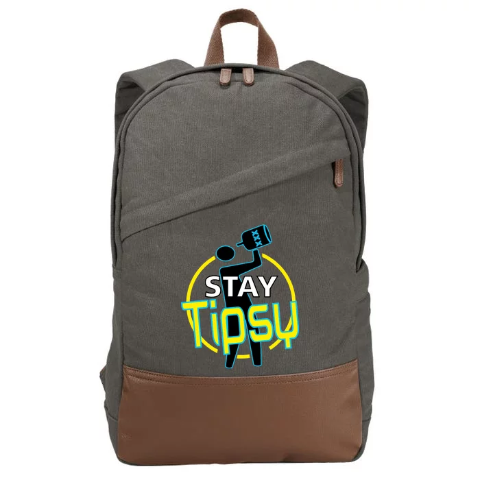 Stay Tipsy Cotton Canvas Backpack