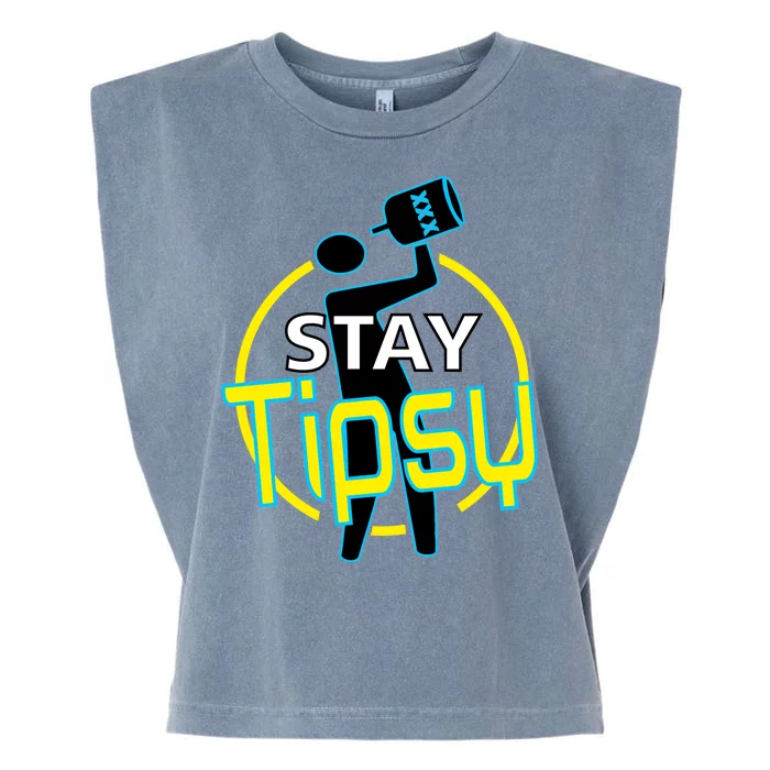 Stay Tipsy Garment-Dyed Women's Muscle Tee