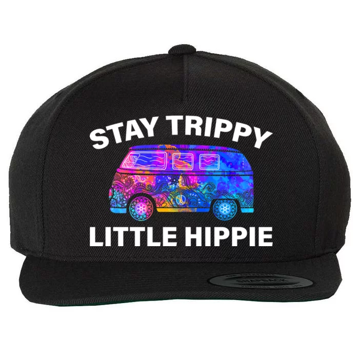 Stay Trippy Little Hippie Wool Snapback Cap