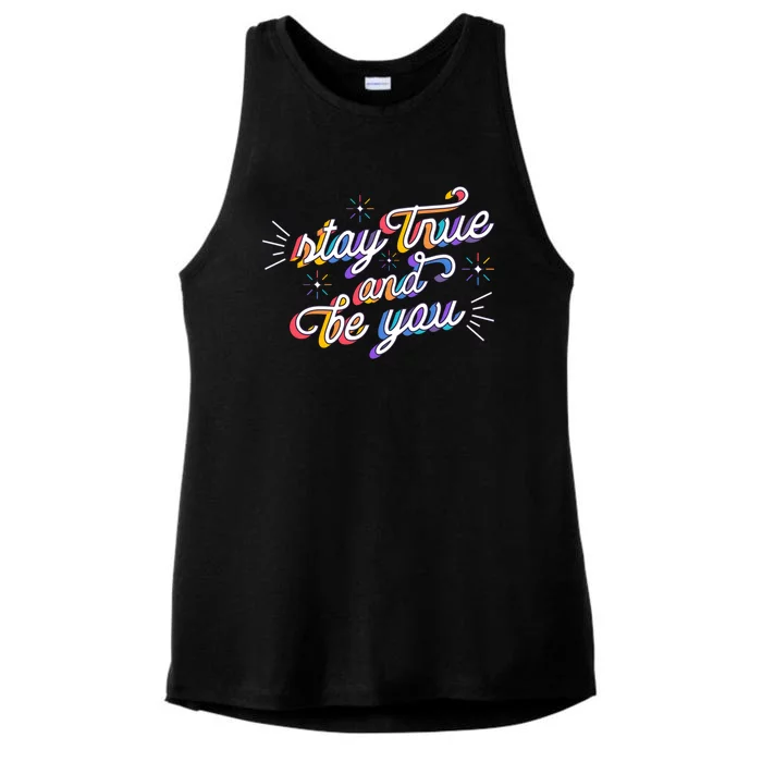 Stay True And Be You Ladies Tri-Blend Wicking Tank