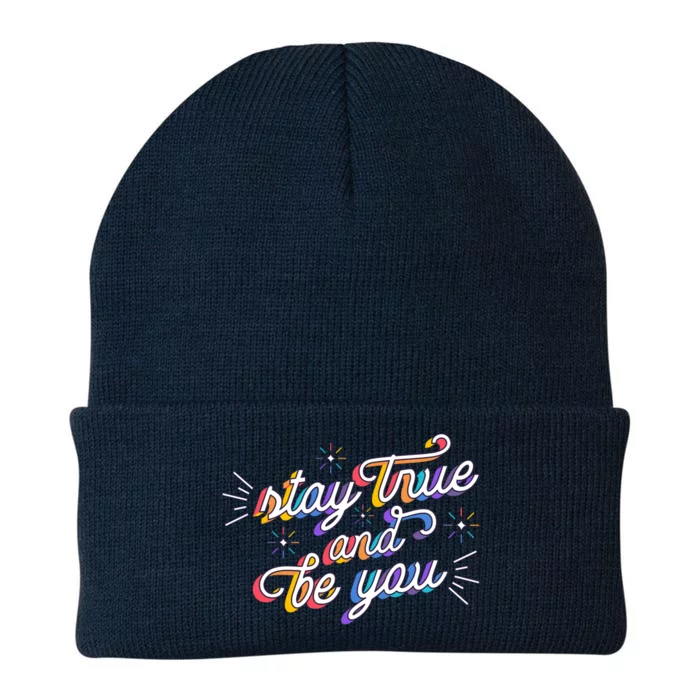 Stay True And Be You Knit Cap Winter Beanie