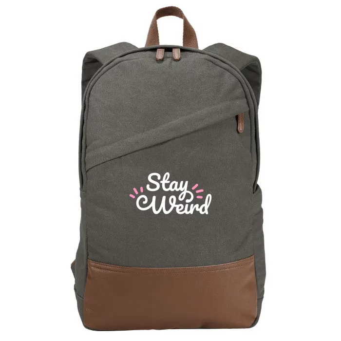 Stay Weird Cotton Canvas Backpack