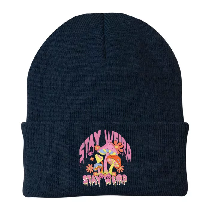 Stay Weird Mushrooms Knit Cap Winter Beanie