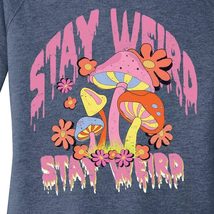 Stay Weird Mushrooms Women's Perfect Tri Tunic Long Sleeve Shirt