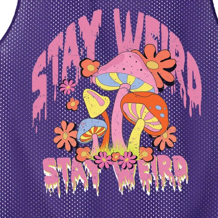 Stay Weird Mushrooms Mesh Reversible Basketball Jersey Tank