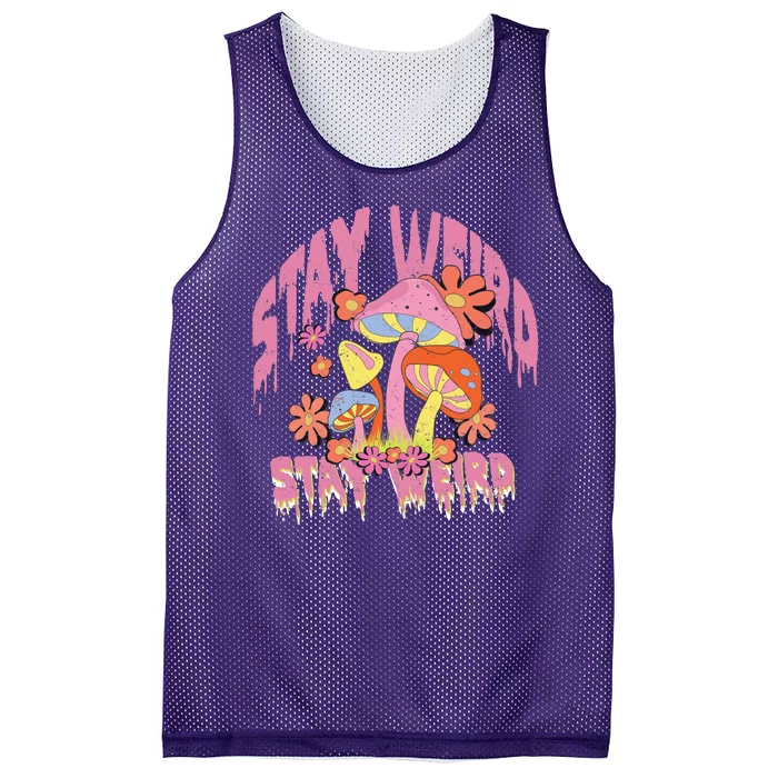 Stay Weird Mushrooms Mesh Reversible Basketball Jersey Tank