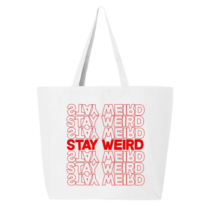 Stay Weird Text Pattern 25L Jumbo Tote