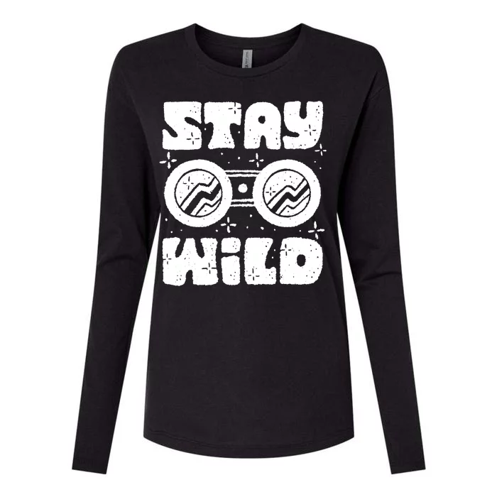 Stay Wild Womens Cotton Relaxed Long Sleeve T-Shirt