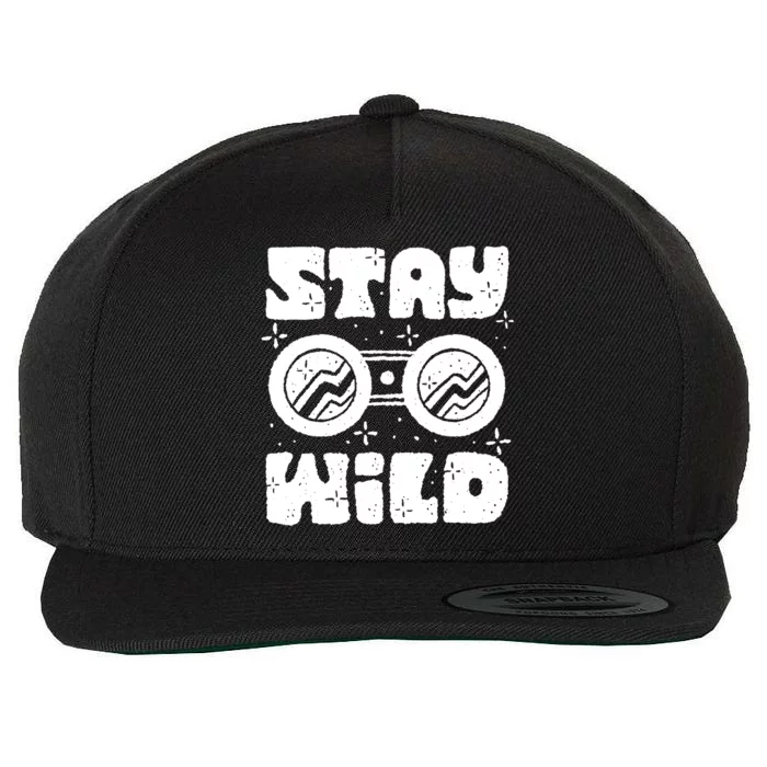 Stay Wild Wool Snapback Cap