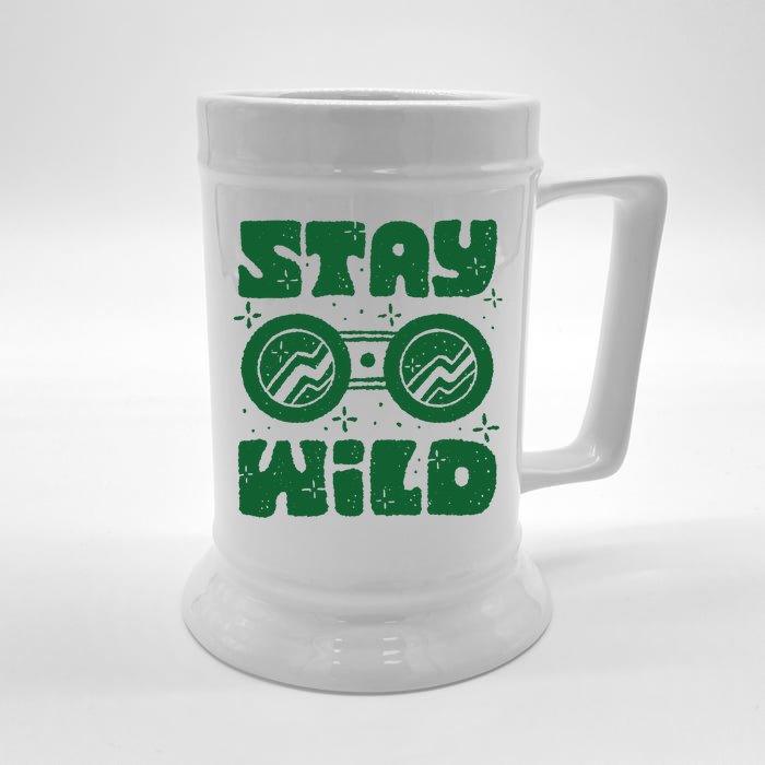 Stay Wild Front & Back Beer Stein