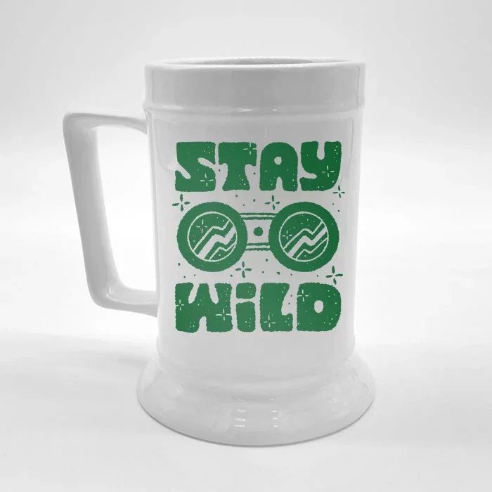 Stay Wild Front & Back Beer Stein