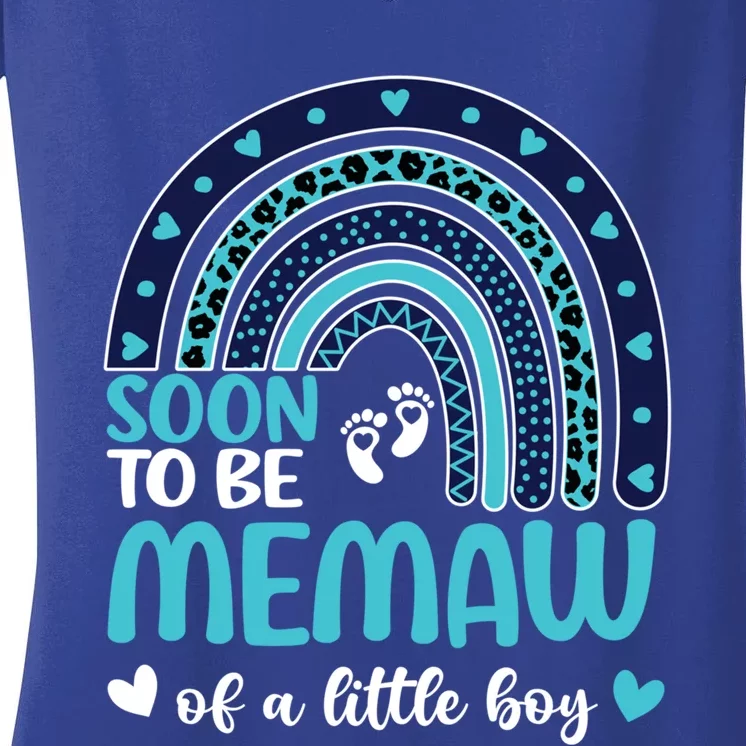 Soon To Be Memaw Of A Promoted To Memaw Future Memaw Gift Women's V-Neck T-Shirt