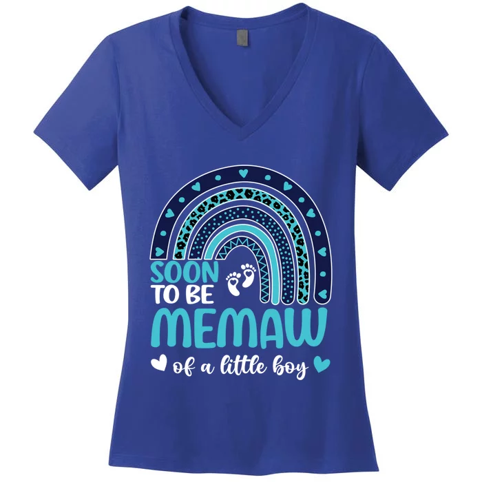 Soon To Be Memaw Of A Promoted To Memaw Future Memaw Gift Women's V-Neck T-Shirt