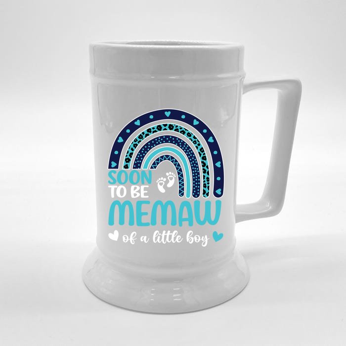 Soon To Be Memaw Of A Promoted To Memaw Future Memaw Gift Front & Back Beer Stein