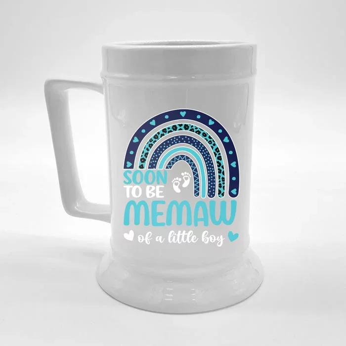 Soon To Be Memaw Of A Promoted To Memaw Future Memaw Gift Front & Back Beer Stein