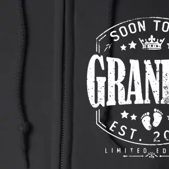 Soon To Be Grandpa 2024 Grandparents Baby Announcement Full Zip Hoodie