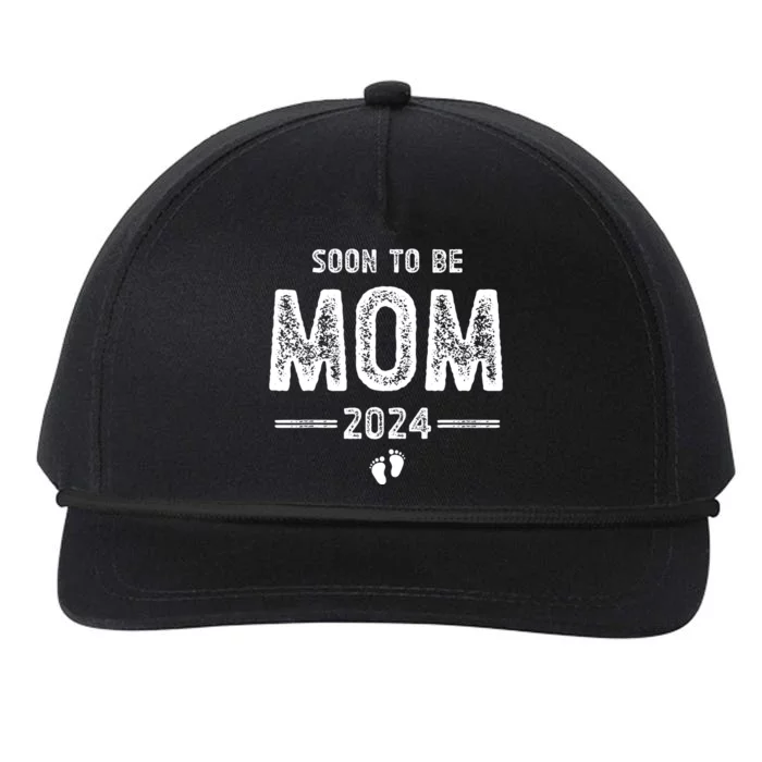 Soon To Be Mom 2024 Promoted To Mom Snapback Five-Panel Rope Hat