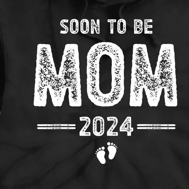 Soon To Be Mom 2024 Promoted To Mom Tie Dye Hoodie