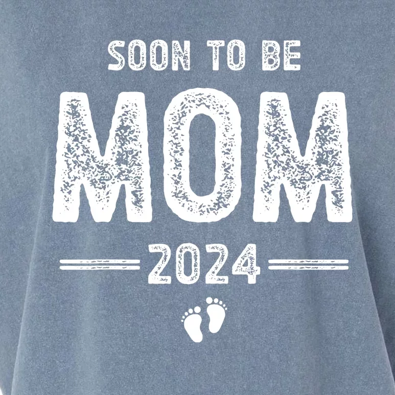 Soon To Be Mom 2024 Promoted To Mom Garment-Dyed Women's Muscle Tee