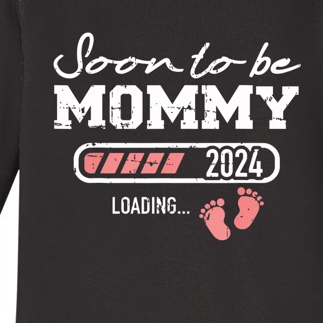 Soon To Be Mommy 2024 Loading Bar Baby Long Sleeve Bodysuit