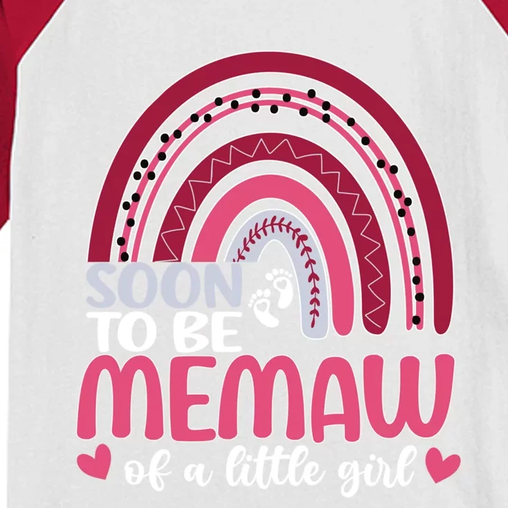 Soon To Be Memaw Of A Promoted To Memaw Future Memaw Meaningful Gift Kids Colorblock Raglan Jersey