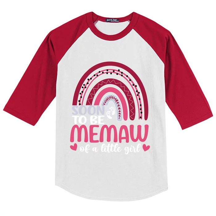 Soon To Be Memaw Of A Promoted To Memaw Future Memaw Meaningful Gift Kids Colorblock Raglan Jersey